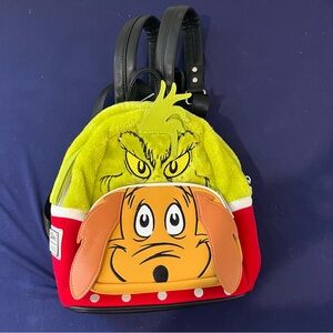 Loungefly The Grinch Red And Green Backpack Dr. Seuss Christmas Holiday